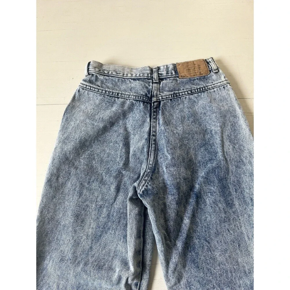 Palmetto's Petite‎ Vintage 80s High Waisted Acid Wash Tapered Leg Jeans Size 10
